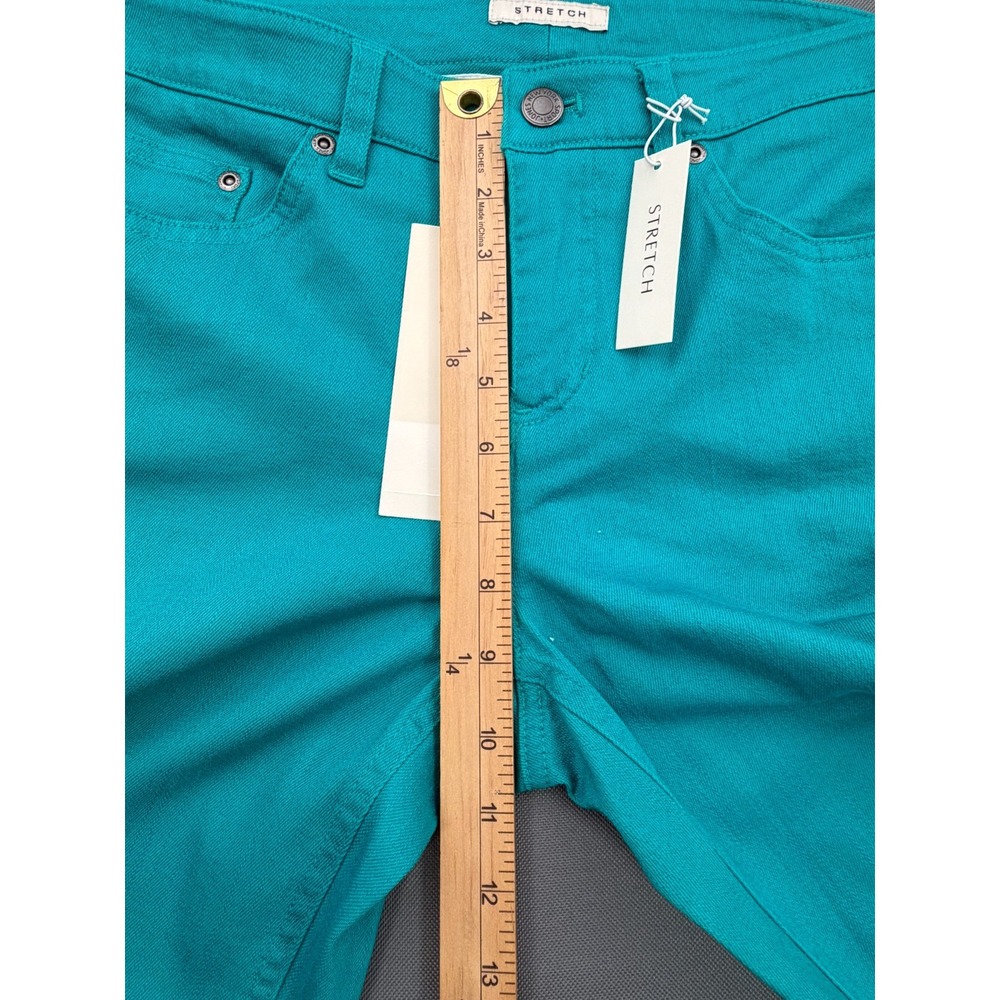 Jones New York Sport Petite Pants Aqua Green Rhinestone Stretch NWT | Womens 10P - Picture 10 of 15